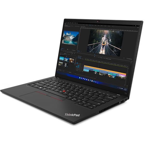 Laptop LENOVO ThinkPad T14 Gen 3, Intel Core i7-1255U pana la 4.7GHz, 14" WUXGA, 16GB, SSD 1TB, Intel Iris Xe, Windows 11 Pro, negru