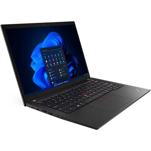 Laptop LENOVO ThinkPad T14s Gen 3, Intel Core i7-1260P pana la 4.7GHz, 14" WUXGA, 32GB, SSD 512GB, Intel Iris Xe Graphics, Windows 11 Pro, negru