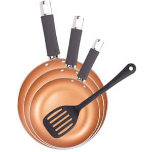 Set tigai SAN IGNACIO Broto, 3 piese, 18-26cm, aluminiu, cupru + spatula