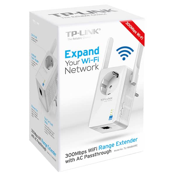 Wireless Range Extender TP-LINK TL-WA860RE, 300 Mbps, alb