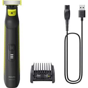 Aparat hibrid de barbierit, tuns barba si parul corporal PHILIPS OneBlade Pro QP6506/15, acumulator, 90 min autonomie, negru