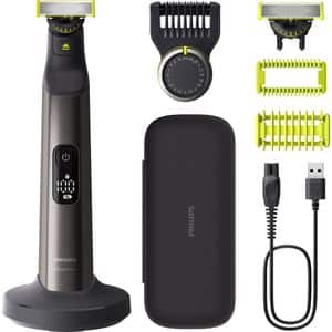 Aparat hibrid de barbierit, tuns barba si parul corporal PHILIPS OneBlade Pro QP6652/61, acumulator, 120 min autonomie, negru