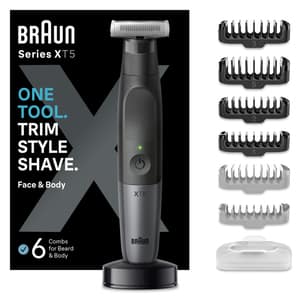 Aparat hibrid de barbierit si tuns barba BRAUN Series XXT5300, Wet&Dry, 45 min autonomie, 1 element de taiere, husa, negru