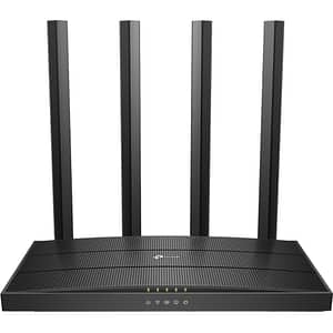Router Wireless Gigabit TP-LINK Archer A6 AC1200, Dual-band 300 + 867 Mbps, negru