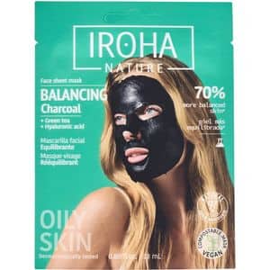 Masca de fata IROHA Balancing Charcoal Acid Hialuronic, 1 x 23ml