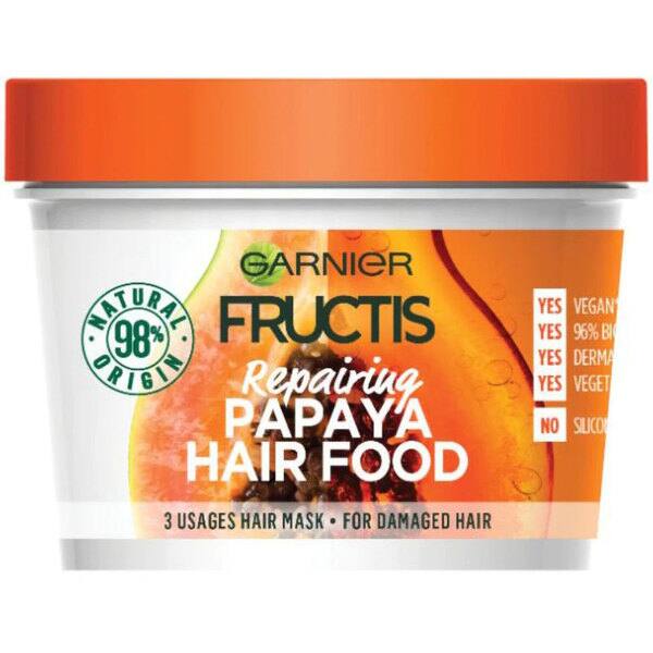 Masca de par GARNIER Fructis Hair Food Papaya, 390ml