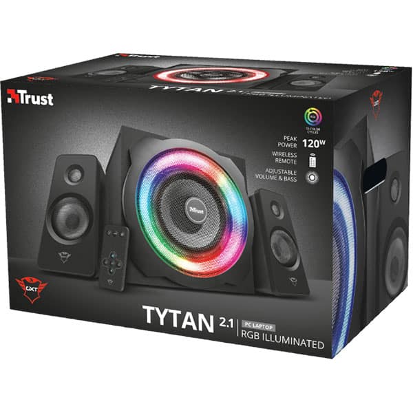 Boxe TRUST Tytan GXT 629 RGB, 2.1, 60W, negru