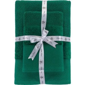 Set 2 prosoape baie MILA HOME Mia, 70 x 140 cm, 50 x 90 cm, bumbac, verde