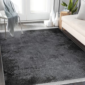 Covor living / dormitor Unique Velvet, 120 x 180 cm, poliester, gri
