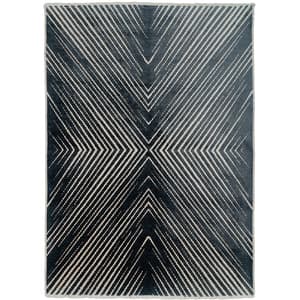 Covor living / dormitor Cosmos, 100 x 200 cm, bumbac, alb-negru