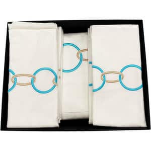 Lenjerie de pat Circle, 2 persoane, 100% bumbac, 200 x 220 cm, 6 piese