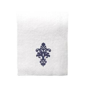 Set 4 prosoape baie AVATEX Leaf, 50 x 90 cm, 70 x 140 cm, bumbac, alb-albastru
