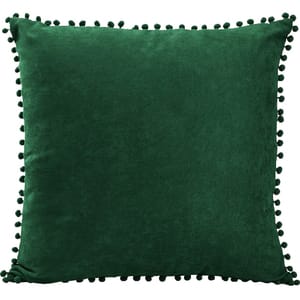 Fata perna decorativa Pompom, 100% poliester, 45 x 45 cm, verde