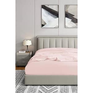 Cearsaf cu elastic pat MILA HOME, 100% bumbac ranforce, 160 x 200 cm, roz