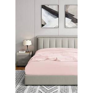 Cearsaf cu elastic pat MILA HOME, 100% bumbac ranforce, 180 x 200 cm, roz