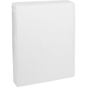 Cearsaf cu elastic pat FARO Vanille, 80% bumbac + 20% poliester, 90 x 200 cm, alb