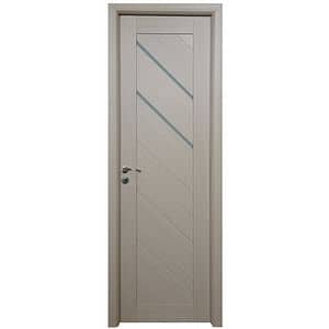 Usa interior Pamate U77, cu geam, reversibila, MDF, 60 x 204 cm, crem
