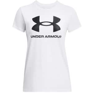 Tricou femei UNDER ARMOUR UA W Sportstyle Logo SS, marimea M, alb