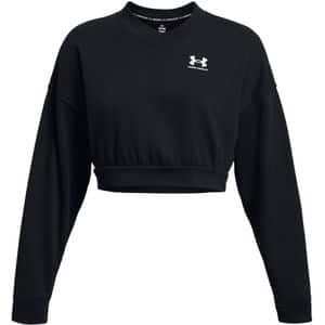Bluza femei UNDER ARMOUR UA Rival Terry OS Crop Crw, marimea S, negru