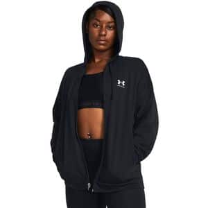 Hanorac femei UNDER ARMOUR UA Rival Terry OS FZ Hooded, marimea S, negru