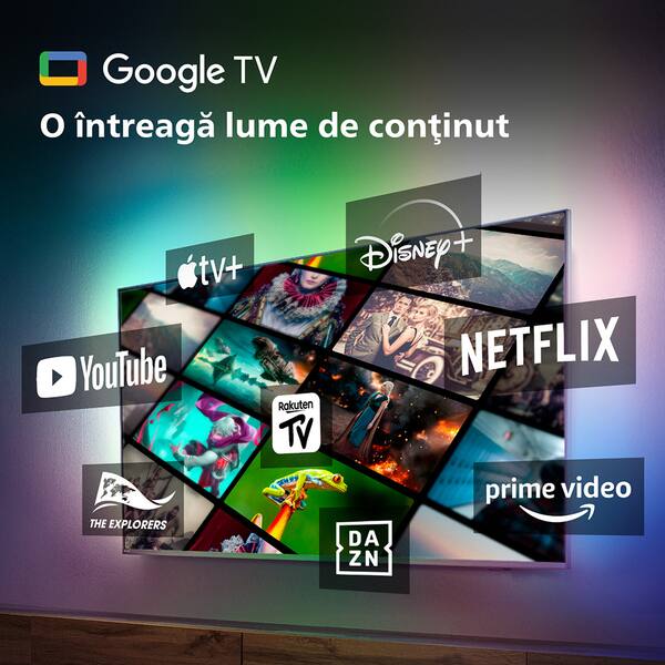 Televizor OLED Smart PHILIPS 42OLED818, Ultra HD 4K, HDR10+, 106cm