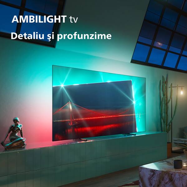 Televizor OLED Smart PHILIPS 48OLED718, Ultra HD 4K, HDR10+, 121cm