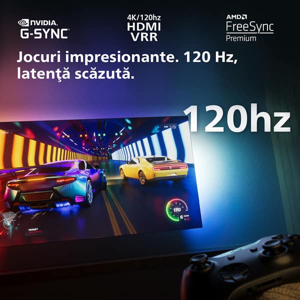 Televizor OLED Smart PHILIPS 48OLED718, Ultra HD 4K, HDR10+, 121cm