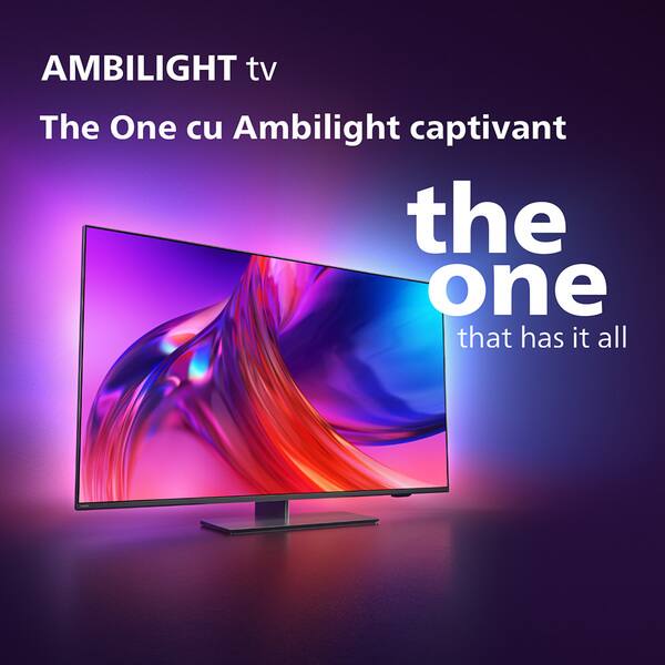 Televizor LED Smart PHILIPS 50PUS8818, Ultra HD 4K, HDR10+, 126cm