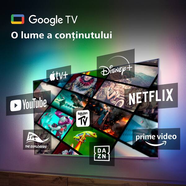 Televizor LED Smart PHILIPS 50PUS8818, Ultra HD 4K, HDR10+, 126cm