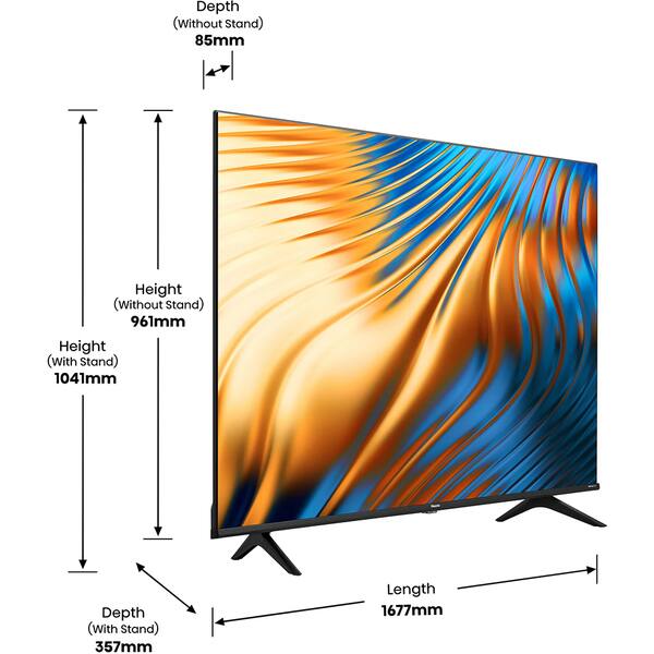 Televizor LED Smart Hisense 75A6BG, Ultra HD, 4K, 190cm
