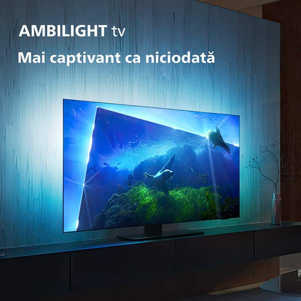 Televizor OLED Smart PHILIPS 77OLED818, Ultra HD 4K, HDR10+, 194cm