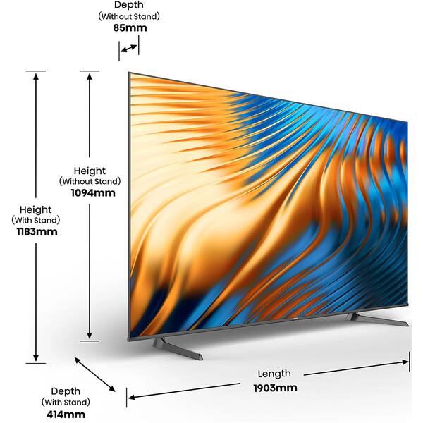 Televizor LED Smart HISENSE 85A6BG, Ultra HD 4K, HDR10, 215cm