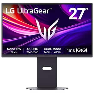 Monitor LED Nano-IPS LG UltraGear 27G850A-B, 27", 4K UHD, 240Hz, Dual Mode, AMD FreeSync Premium Pro, HDR600, pivot, negru