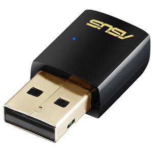 Adaptor USB Wireless ASUS USB-AC51 AC600, Dual-Band 150 + 433 Mps, negru