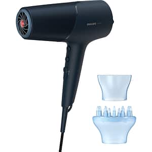 Uscator de par PHILIPS Seria 5000 BHD512/00, 2300W, 2 viteze, 3 trepte temperatura, ThermoShield, verde inchis