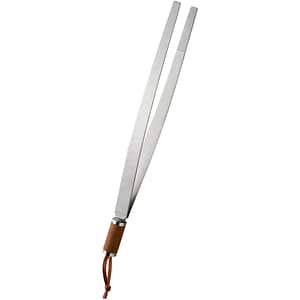 Cleste pentru gratar FISKARS Norden, 44.4 cm, otel inoxidabil si lemn, argintiu/maro