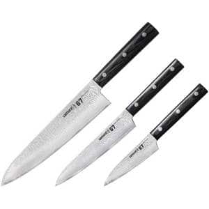 Set cutite SAMURA SD67-0220M, 3 piese, 9.8 - 20.8cm, negru