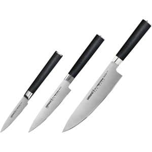 Set cutite SAMURA Mo-V SM-0220, 3 piese, otel, negru
