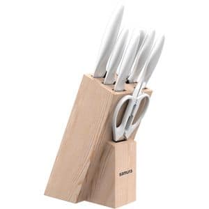 Set cutite SAMURA Mojo SMJ-0280W, 8 piese, otel, alb