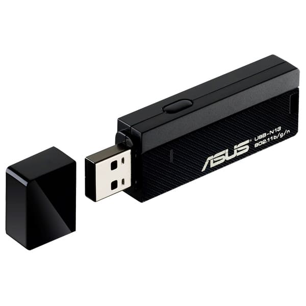 Adaptor USB Wireless ASUS USB-N13, Single-Band 300 Mbps, negru