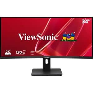 Monitor curbat LED VA ViewSonic VA3420C-2, 34", UWQHD, 120Hz, USB-C 96W, HDR10, negru