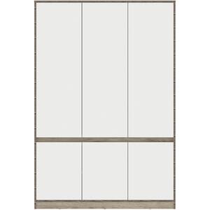 Dulap Venera, 140 x 50.5 x 206.5 cm, 3 usi, stejar-alb