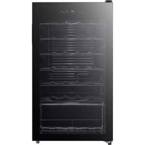 Racitor de vinuri VORTEX VWC9SBK03M, 34 sticle, H 84.5 cm, Clasa G, negru