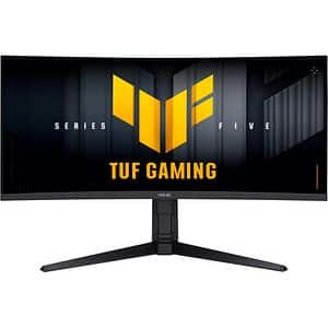 Monitor Gaming curbat LED VA ASUS TUF VG34WQML5A, 34", WQHD, 250Hz, AMD FreeSync Premium, HDR10, boxe, negru