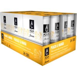 Apa minerala AQUA CARPATICA Piersica & Mango bax 0.33L x 24 doze
