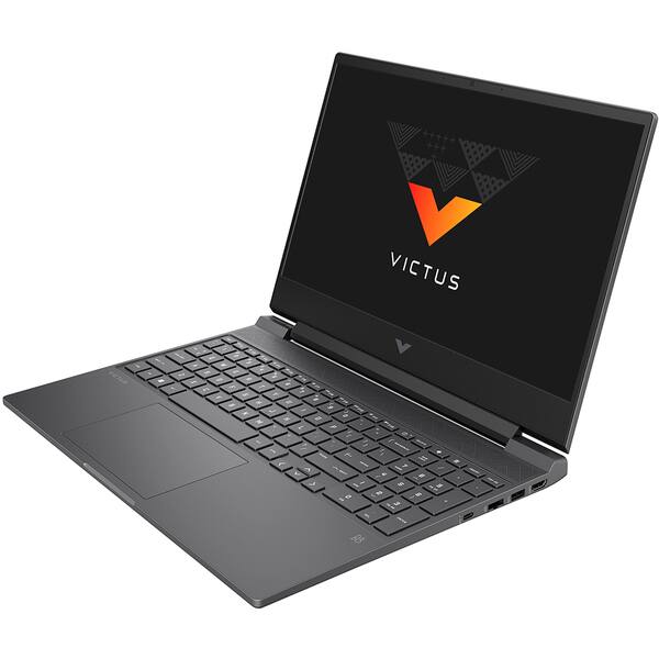 Laptop gaming Victus by HP 15-fa0023nq, Intel Core i5-12500H pana la 4.5GHz, 15.6" Full HD, 16GB, SSD 512GB, NVIDIA GeForce GTX 1650 4GB, FreeDos, negru