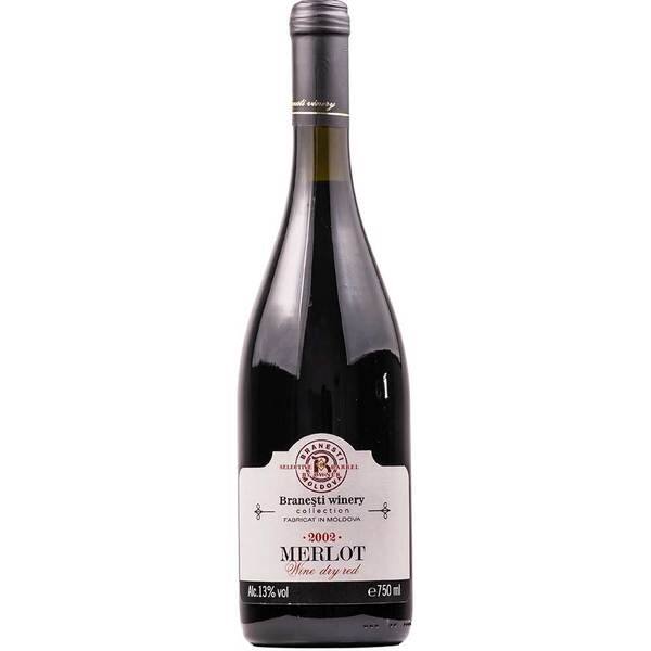 Vin rosu sec Vinaria Branesti Merlot 2002 Barique, 0.75L