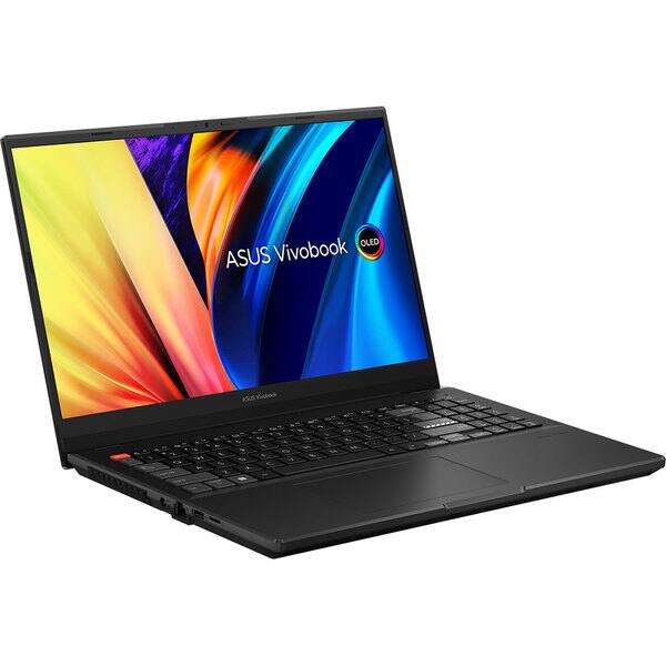 Laptop ASUS Vivobook PRO 15X OLED M6501RM-MA071X, AMD Ryzen 9 6900HX pana la 4.7GHz, 15.6" 2.8K, 32GB, SSD 1TB, NVIDIA GeForce RTX 3060, Windows 11 Pro, negru