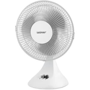 Ventilator ZELMER 24Z013, de birou, 23 cm, 2 viteze, alb