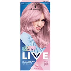 Vopsea de par SCHWARZKOPF Live Color Ultra Brights Pretty Pastels, P123 Rose Gold, 65ml